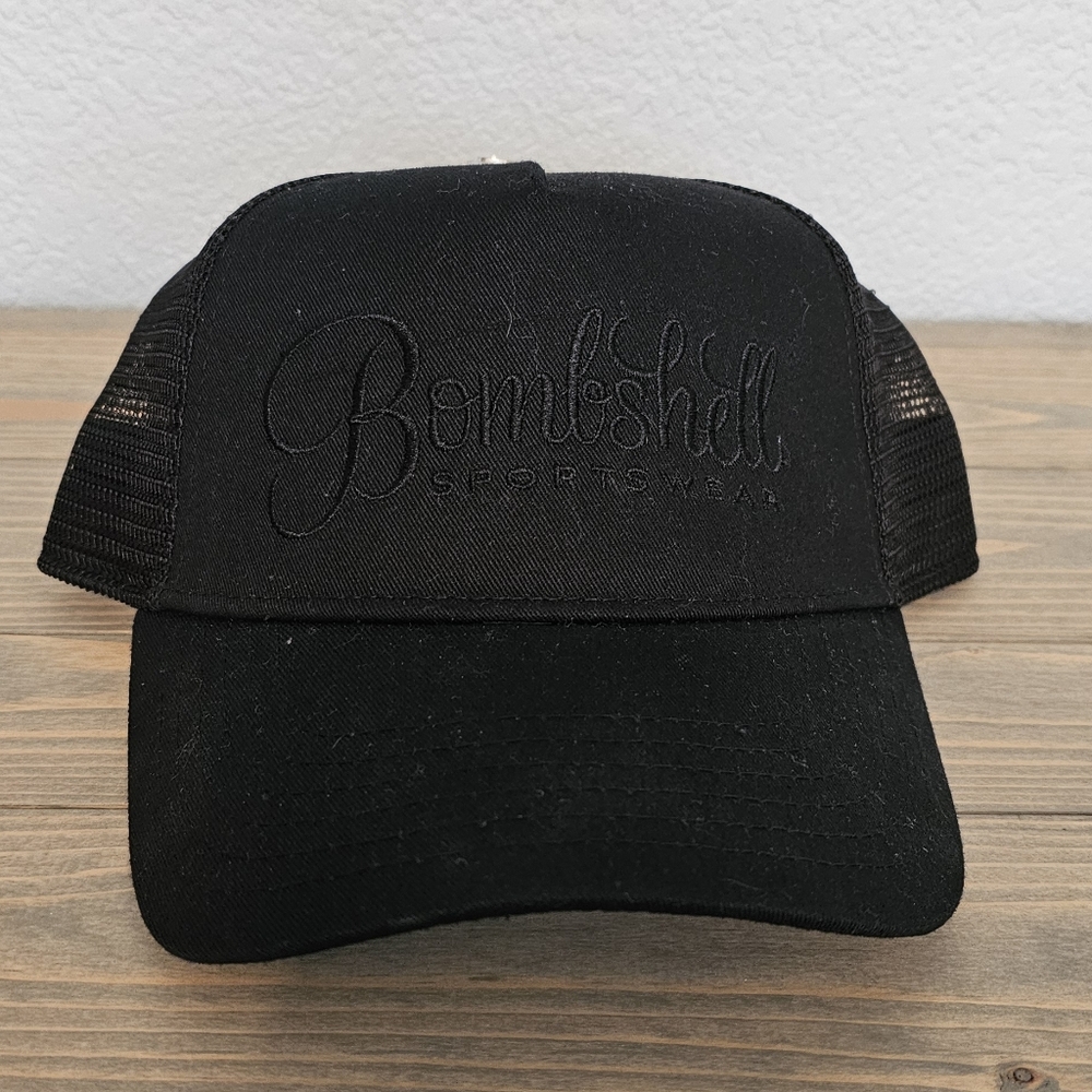 Bombshell Sportswear Black Trucker Cap